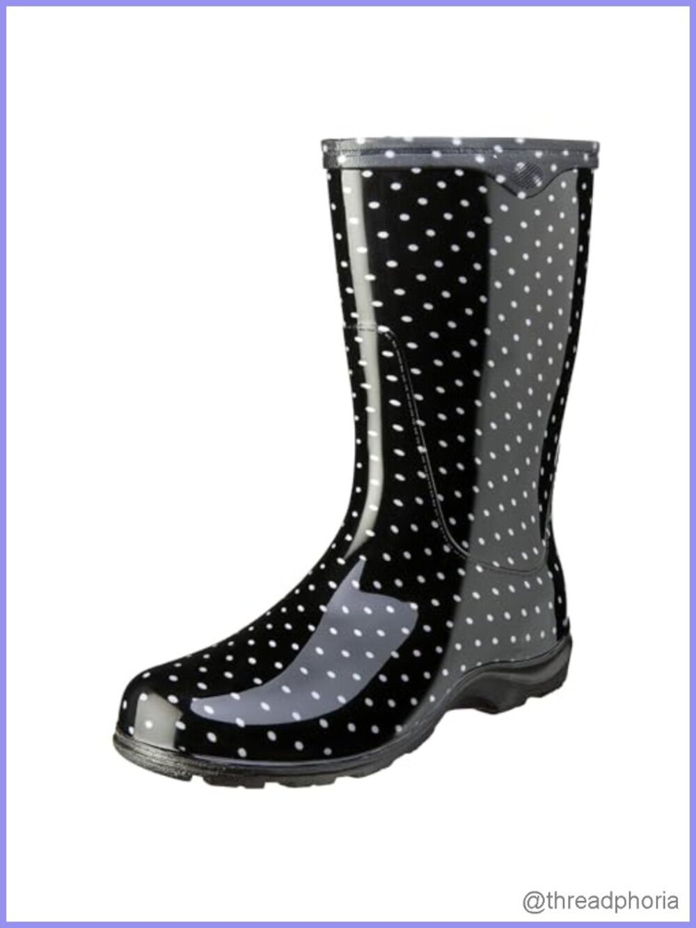 Waterproof Mid-Calf Rain Boots Vegan Rubber Lug Sole Garden Farming Outdoor